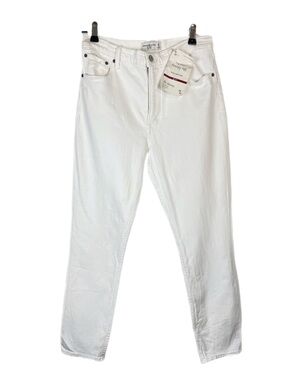 Abercrombie & Fitch The Skinny Stretch High Rise White Jeans Sz 29